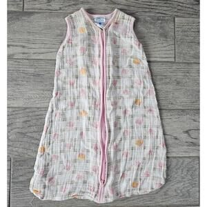 Baby Girl's Halo Sleep Sack Full Zip Up Elephants Pink Size Small Birth-6 Months